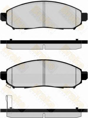 BRAKE ENGINEERING pa1713 -  Комплект тормозных колодок, дисковый тормоз